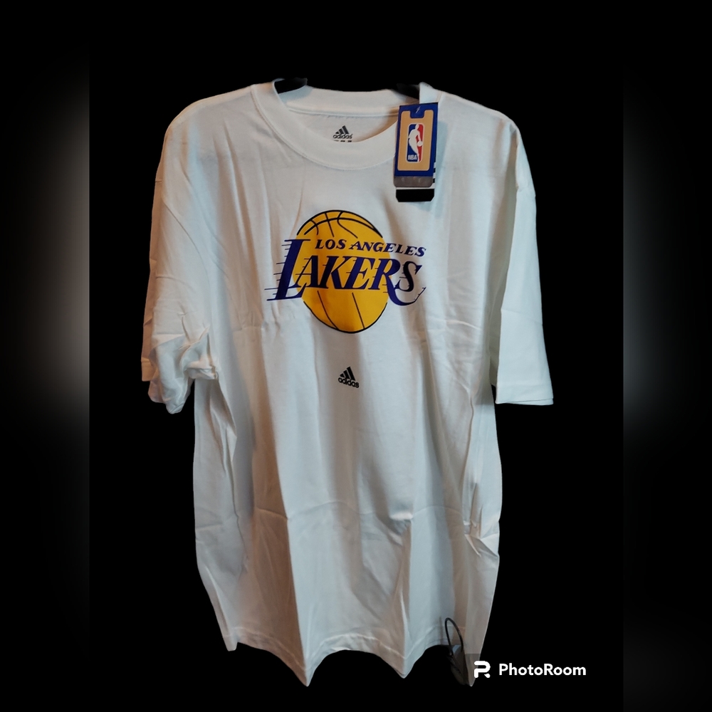 Set of 2 Adidas Lakers Basketball Shirts Men's Size XL NWT - Picture 2 of 8